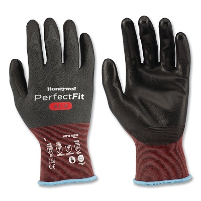 Perfect Fit Cut Resistant Gloves, Polyurethane Coating, 18 Gauge, A1/A Cut level, 8-M