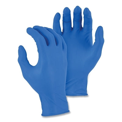 Disposable Nitrile Gloves, Industrial Grade, 8 mil, 9/Medium, Blue