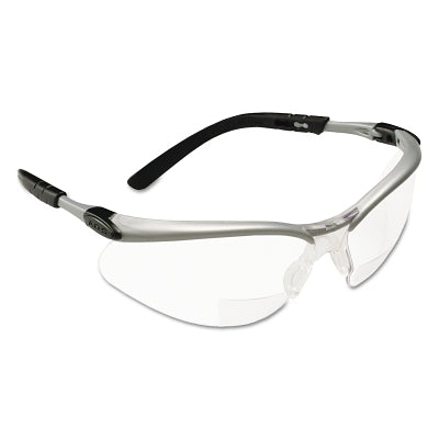 3M 11375-00000-20 BX Safety Eyewear, +2.0 Diopter Polycarbon Hard Coat Lenses, Silver/Black Frame