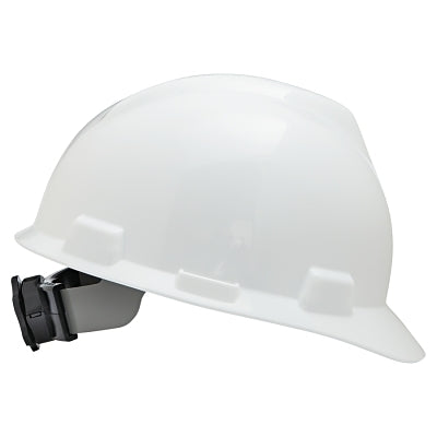 V-Gard Slotted Hard Hat Cap, Fas-Trac III Suspension, White