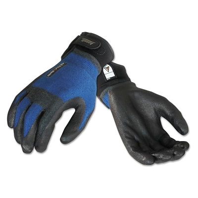 97-002 Nitrile-Coated Gloves, Medium, Black/Blue