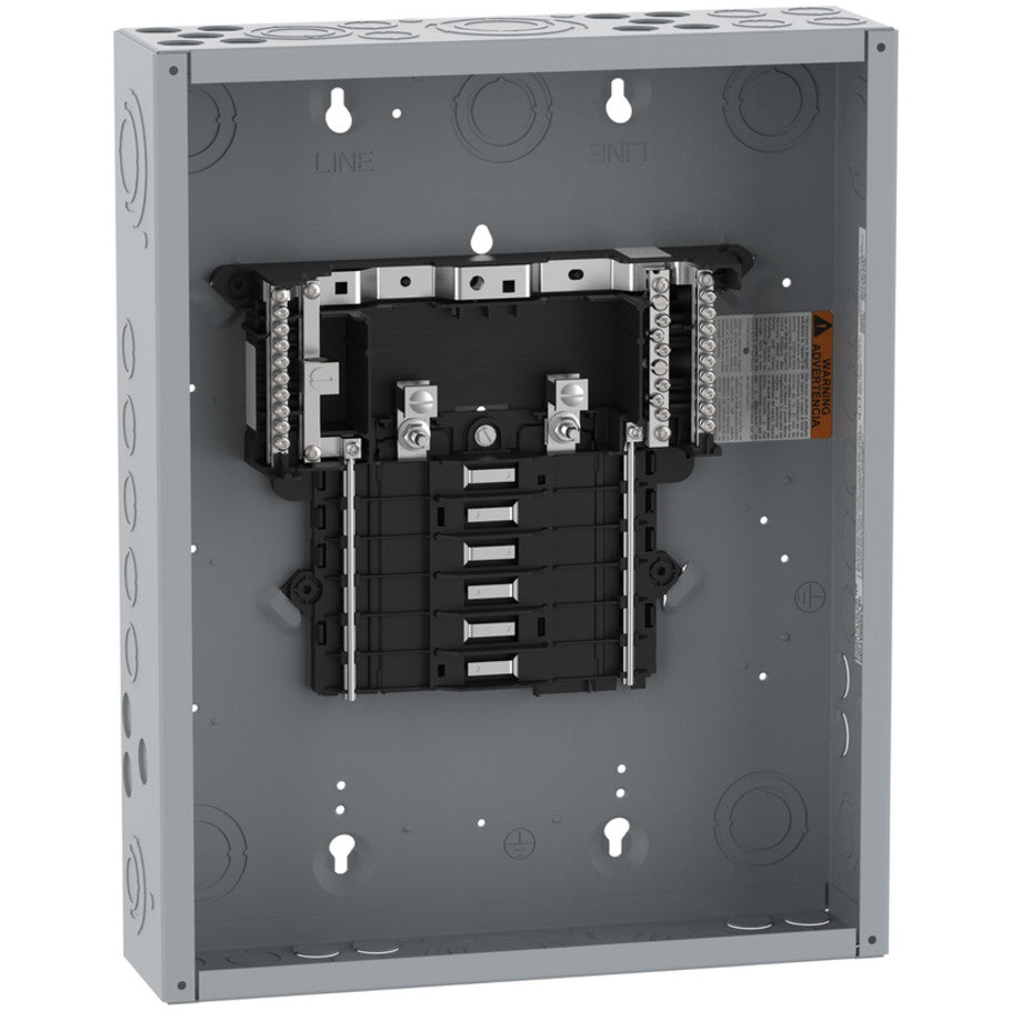 QO Load Center, Plug-On Neutral, Main Lug, NEMA 1, 125A, 1-Phase, 12 Space, Groundbar