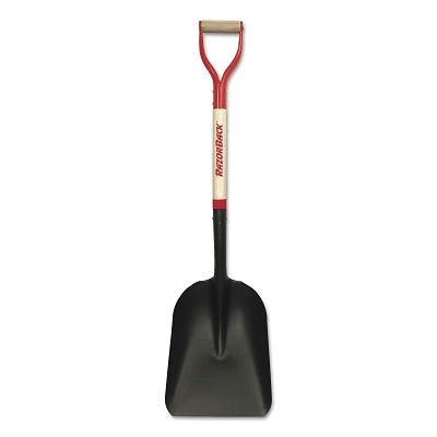 Steel Scoop, 15 in L x 11 in W Blade, 30 in North American Hardwood D-Grip Handle