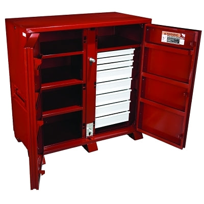 Industrial Cabinets, 60 1/8W x 30 1/4D x 60 3/4H, 2 Doors, 8 Drawers