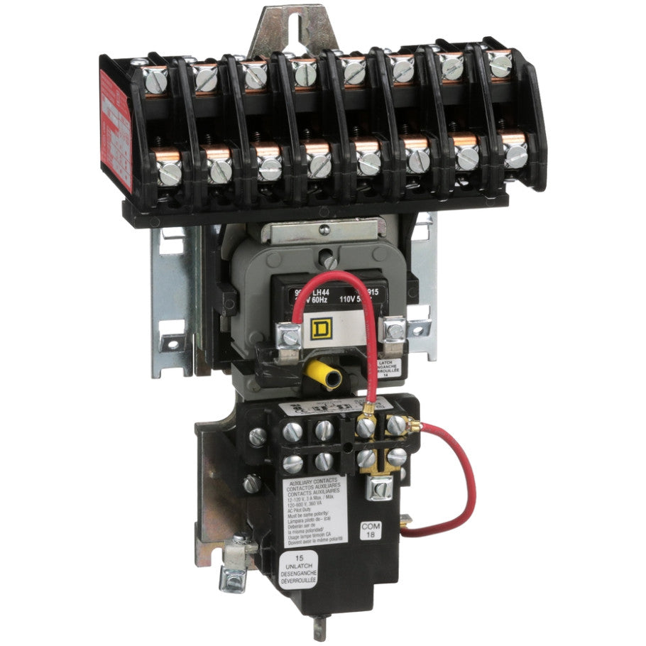 Mechanically Held Lighting Contactor, 8-Pole, Open-Type Enclosure, 120V Coil