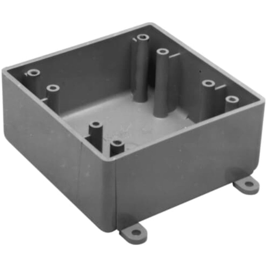 PVC 2-Gang Cast-Style 2FS Box-No Hubs