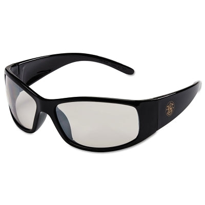 Elite Safety Glasses, Indoor/Outdoor Polycarbonate Lens, Uncoated, Black, Nylon