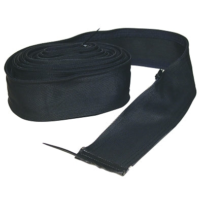 4 in x 10 ft, Large, Black Nylon, Cable Cover with Zipper