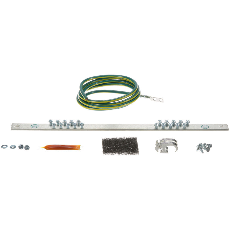 StructuredGround RGRKCBNJY Busbar and Jumper Kit, 6AWG, Green/Yellow, PK1