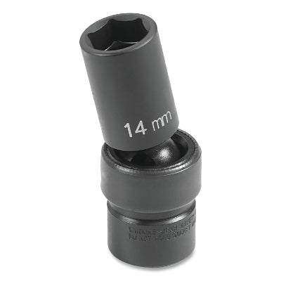 Impact Socket, 3/8 in Drive Size, 13 mm Socket Size, Hex, 6-point, Semi-Deep, Universal