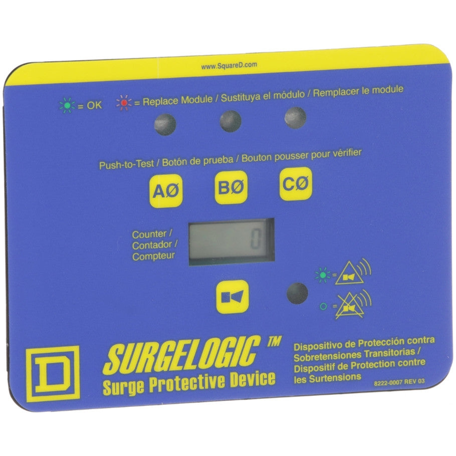 Surge protection accessory, Surgelogic, TVSS display kit, 3 phase, horizontal, counter