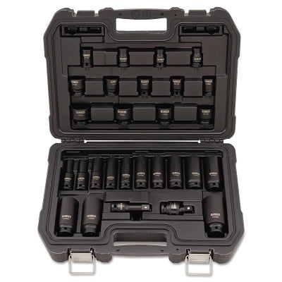 Standard and Deep Impact Socket Sets, 28-Pc, 1/2 in Drive, 6-point, SAE