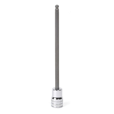 3/8 in Drive SAE/Metric Long Ball End Hex Bit Sockets, 3/8", 5.984 in Long, 6 Pt