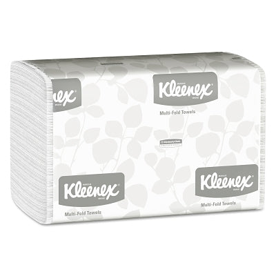 Kleenex Towel, White, Multi-Fold, 9.2 in W x 9.4 in L, 150 Sheets per Pack, 1 Ply
