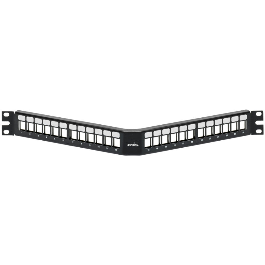 QuickPort Angled Patch Panel, 24-Port, 1 RU