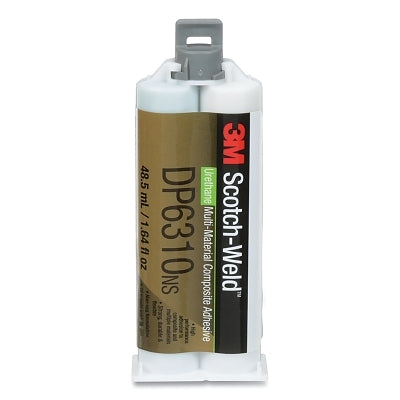 3M 076308-86407 Scotch-Weld Multi-Material Composite Urethane Adhesive, DP6310NS, 48.5 ml, Duo-Pak, Green