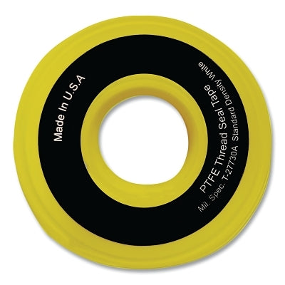 Gas Line PTFE Thread Sealant Tape, 1/2 in x 520 in, Yellow, Full Density