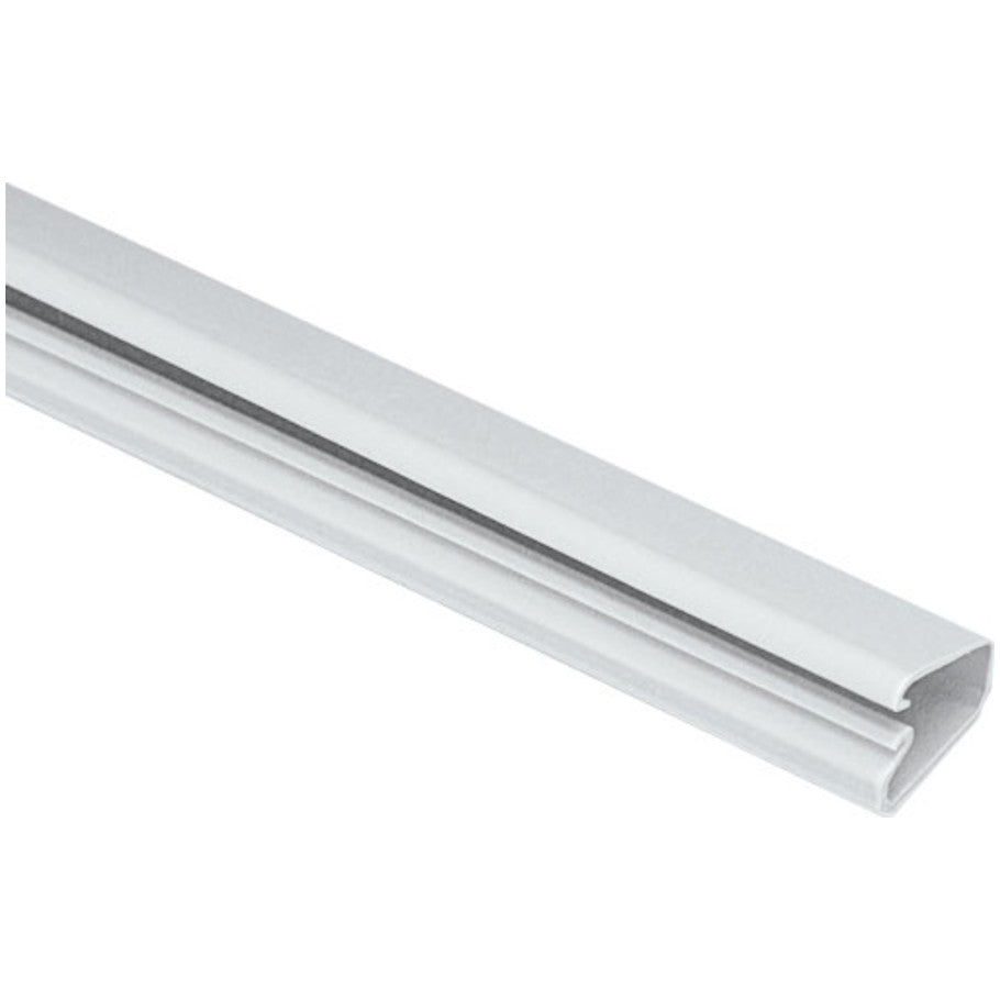 Pan-Way LD5 Non-Metallic 1-Piece Latching Low-Voltage Surface Raceway With Adhesive Backing, Off-White, 10 ft.