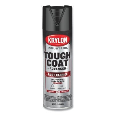 Tough Coat Advanced with Rust Barrier Technology Spray Paint, 15 oz, Black, Gloss