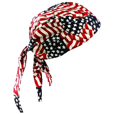 Tuff Nougies Deluxe Tie Hat, One Size, Wavy Flag