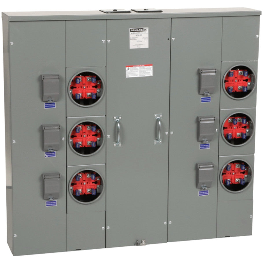 Meter Pak MP Meter Center, Ring Type, 200A, 6 Position, 4 Jaw, Compatible with QOM2 Circuit Breakers