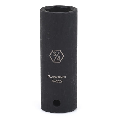 Impact Socket, 1/2 in Drive Size, 1-1/4 in Opening Size, 6-point, Deep Length