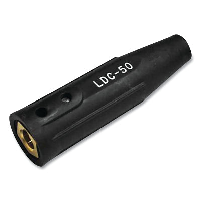 International DINSE Type Cable Connector, Female Connection, 4 thru 1/0, Single Oval thru Point, 250 Amp