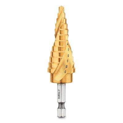 Impact Ready Titanium Nitride Coating Step Drill Bit, 3/16 in-7/8 in