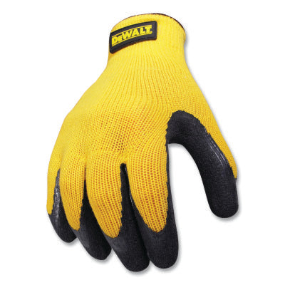 Texture Rubber Coated Glove, Large, Yellow
