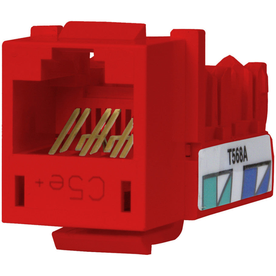 Xcelerator Cat 5e Keystone Jack, Red