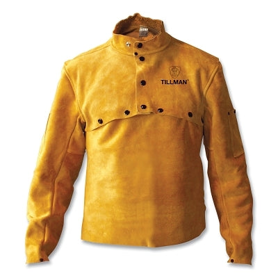 Cape Sleeves and Bib, Premium Side Split Cowhide, Small, Bourbon Brown, 14 in Bib