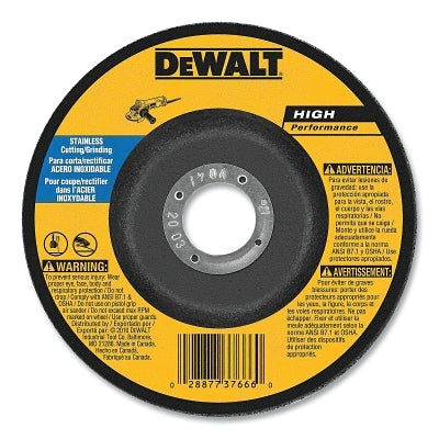 Type 27 Grinding Wheel, 6 in dia, 7/8 in Arbor, 10100 RPM, 30 Grit, 1/8 in Thick