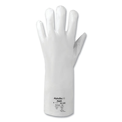 02-100 Chemical-Resistant Gloves, Size 10, White