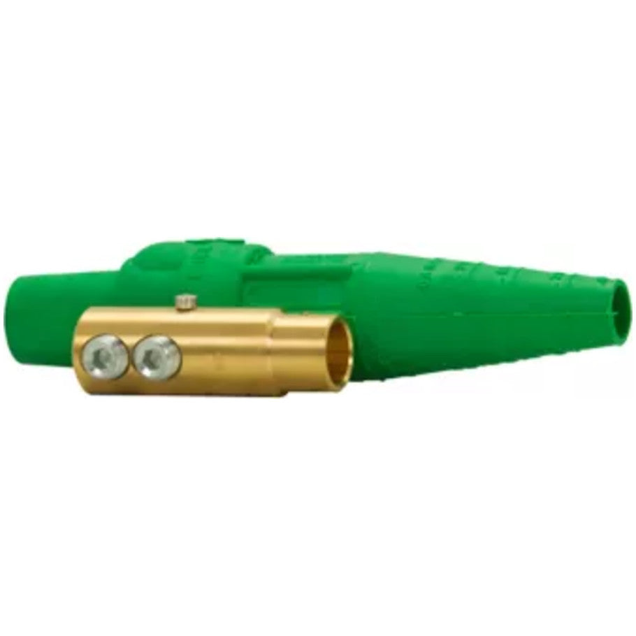 E1016 Female Plug, Non-Vulcanized, Double Set Screw, 2/0, TO 4/0, Green