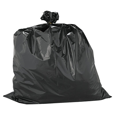 Trash Can Liners with Recycled Plastic, 33 gal, 2.5 mil, 33 in W X 40 in H, Black
