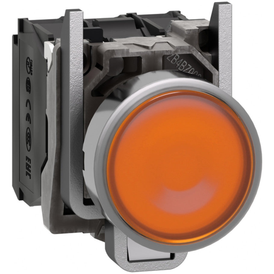 Momentary XB4 Yellow 24 Vac/Vdc Illuminated PushButtons