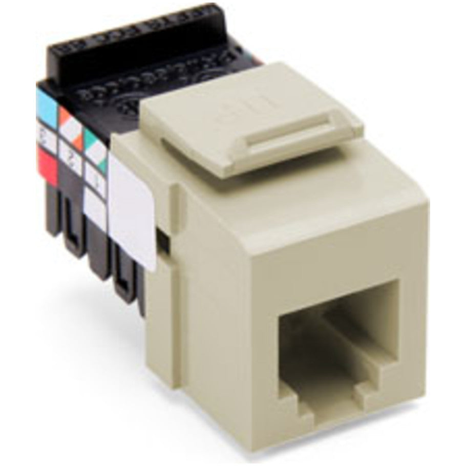 Voice Grade QUICKPORT Jack, 6P6C, Ivory