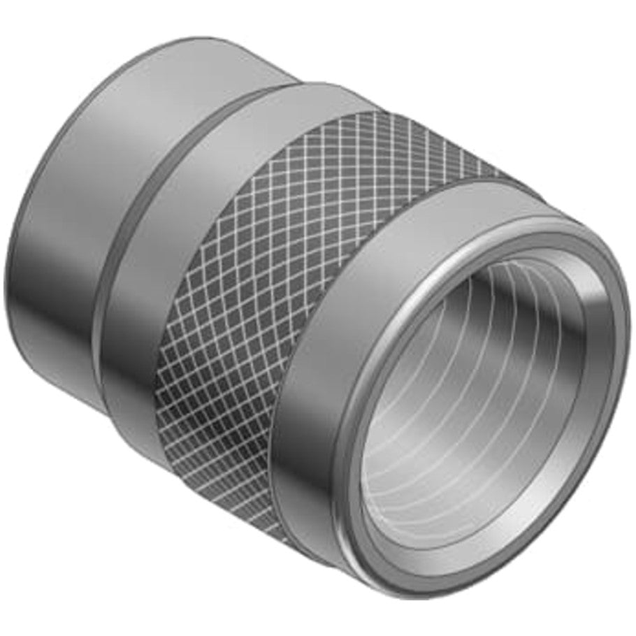 Liquidtight Adapter, Aluminum, Female Connector, Metallic Composition, 1 in., 3 H x 4 W x 4 D in.