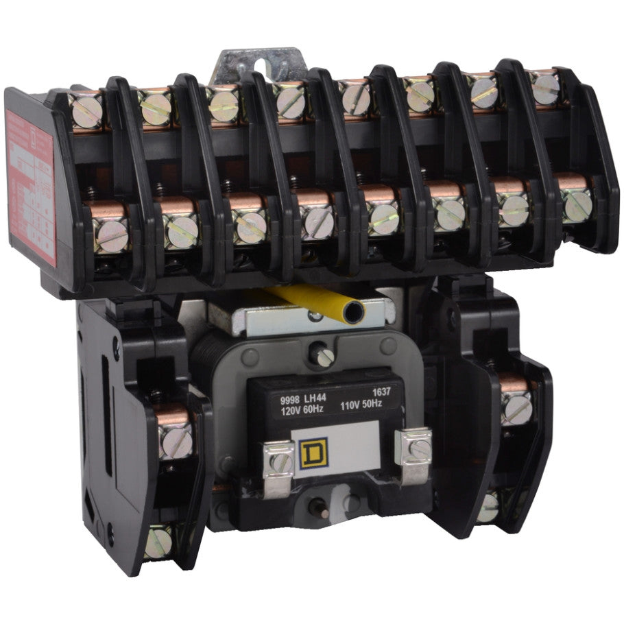 Lighting Contactor, Electrically Held, 120V, 10NO, Open-Type Enclosure