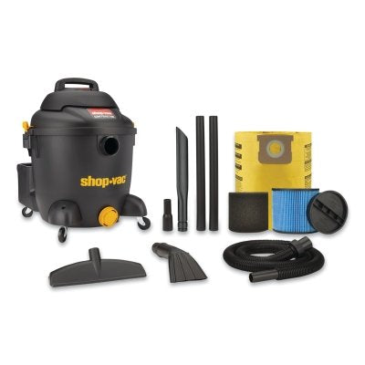 Contractor Series Wet/Dry Vacuum, Plastic, 10 gal Capacity, 4.5 Peak hp