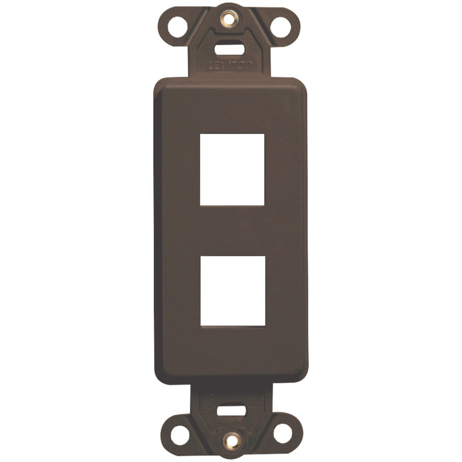 QuickPort Decora Multimedia Insert, 2-Port, Brown