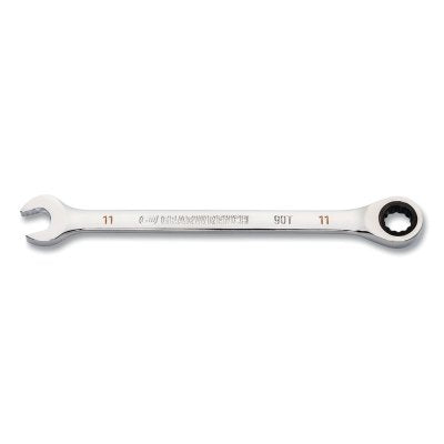 90-Tooth 12 Point Ratcheting Combination Wrench, Metric, 11 mm