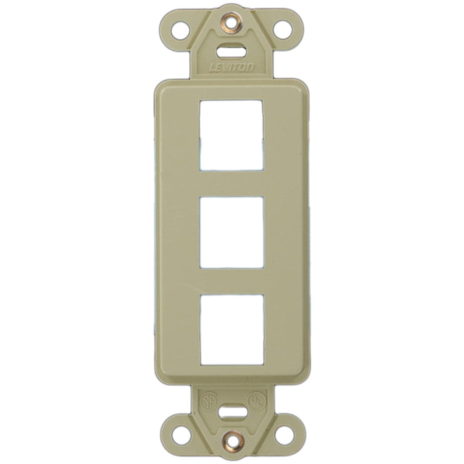 QuickPort Decora Multimedia Insert, 3-Port, Ivory