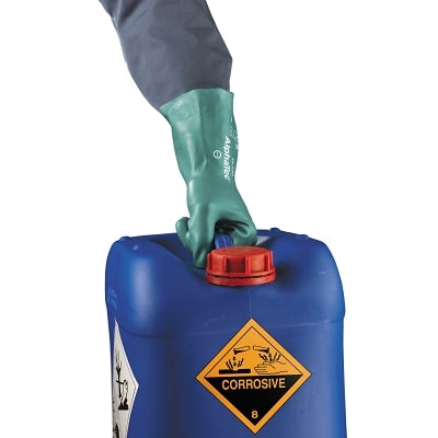 58-330 AQUADRI Medium-Duty Nitrile Gloves, Gauntlet Cuff, Soft Foam Lining, Size 11, Green