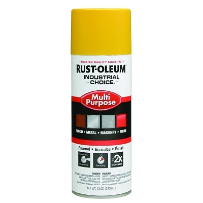 Industrial Choice 1600 System Enamel Aerosol, 12 oz, OSHA Safety Yellow, Hi-Gloss