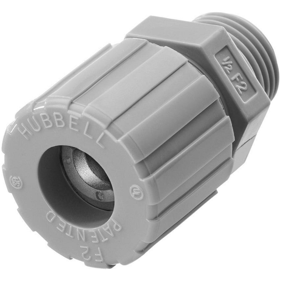 Kellems Corrosion Resistant Cord Connector, Nylon, Straight, Liquid Tight, 1 in., 0.88 to 1 in., Gray