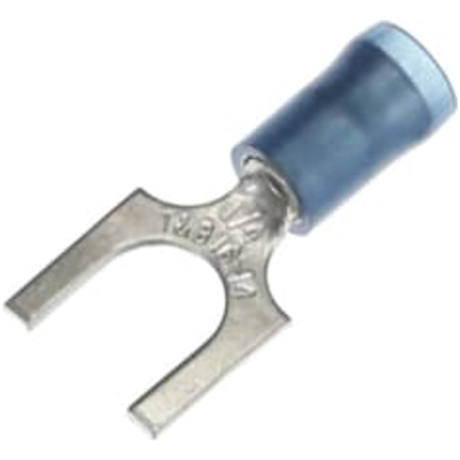 Sta-Kon RB Series Nylon-Insulated Fork Terminal, 18-14 AWG, 1/4