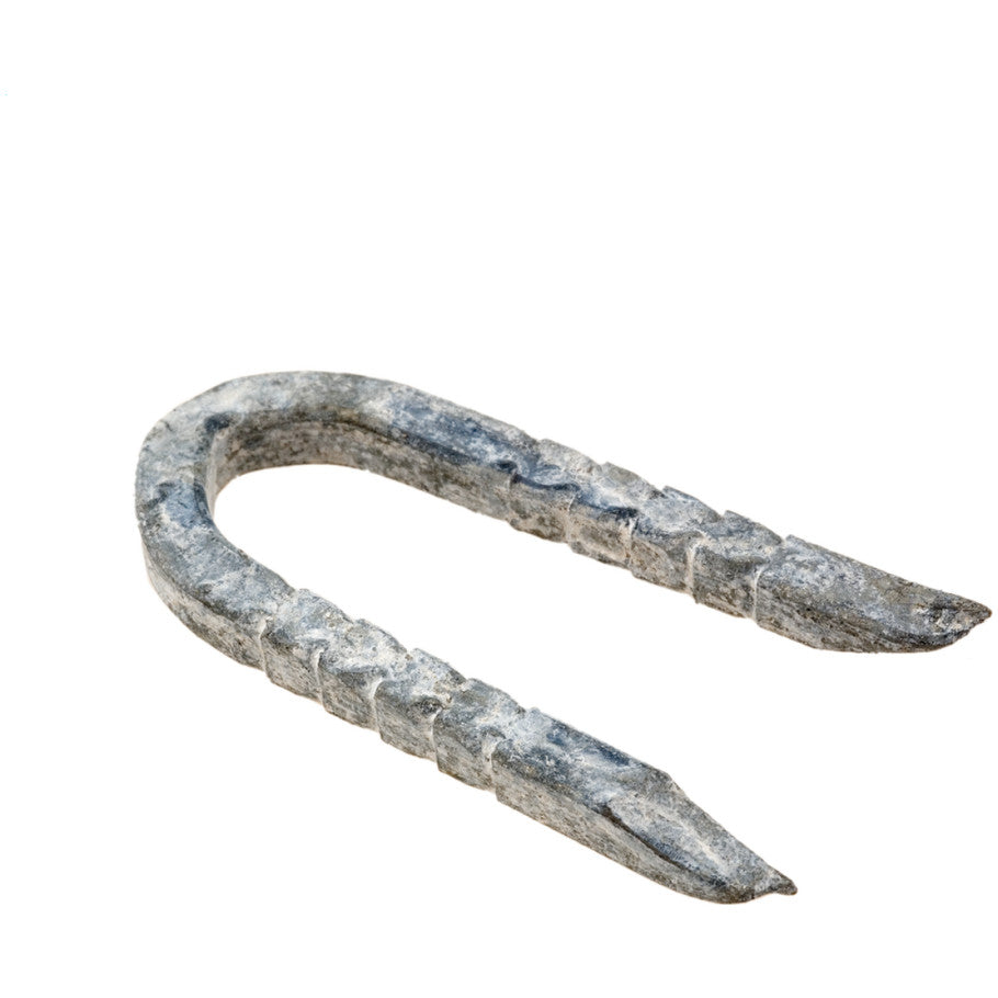Cut Point Staple, Steel Wire, 1-1/2 in. L, Galvanized Finish, 3/8 in. Inner Dia.