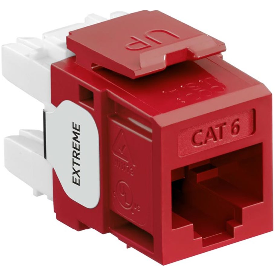 eXtreme Cat 6 QuickPort Connector, Dark Red