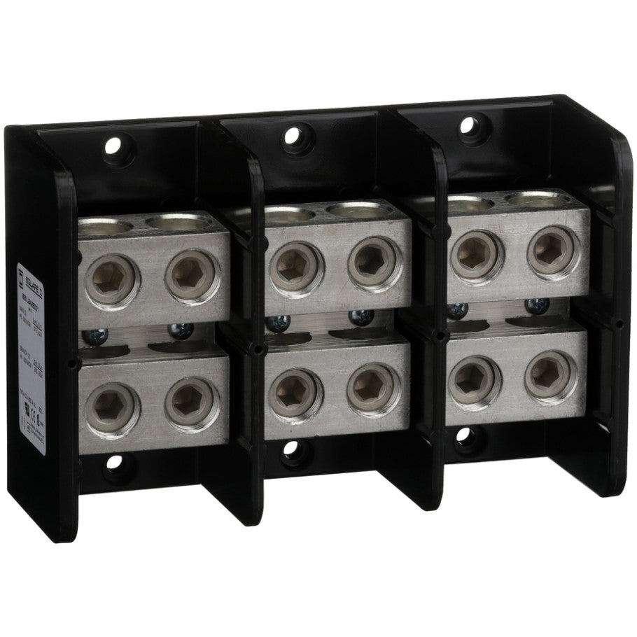 Power distribution block, Linergy, 3 pole, 2 line, 2 load, 760A Cu, 620A Al, 600V